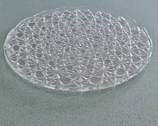 Pressed Glass Cake Stand