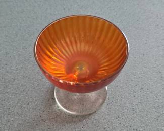 Marigold Carnival Glass Sherbet Dish second image