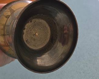 Vintage Etched Brass Vase third image