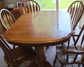 Richardson Brothers Oak Dining Table and Chairs