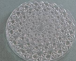 Pressed Glass Cake Stand second image