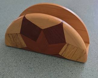 Mosaic Wood Napkin Holder