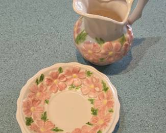Floral Pitcher and Saucer Set third image