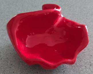 Red Ceramic Apple Trinket Dish