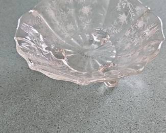 Fostoria Chintz Etched Footed Bowl