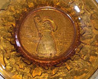Tiara Amber Glass Nursery Rhyme Plates Set second image