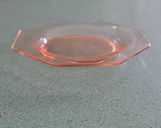 Pink Depression Glass Octagonal Plate second image