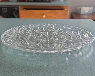 Anchor Hocking Stars and Bars Divided Serving Platter second image