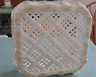 White Ceramic Fruit Basket third image