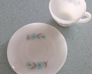 FireKing Bonnie Blue Tea Cup  Saucer second image
