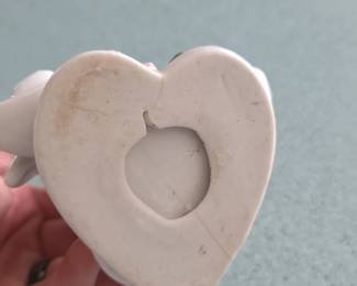 Ceramic Bird Bud Vase with Heart Base third image