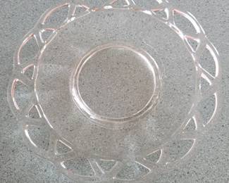 Imperial Glass Crocheted Crystal Plate