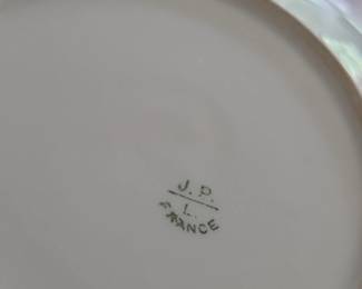 J.P. L. France Hand Painted Violet Plates Set second image