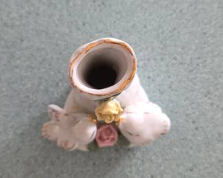 Ceramic Bird Bud Vase with Heart Base second image