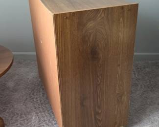 Vintage Oak Veneer Rolling Cabinet third image