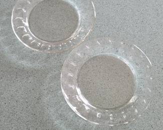 Arcoroc France Clear Glass Dessert Plates Set