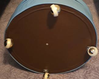 Round Tufted Ottoman with Casters third image