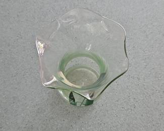 Handpainted Glass Bud Vase second image