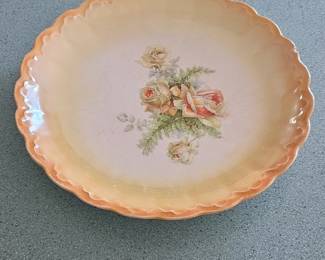 Vintage Lustreware Rose Plate