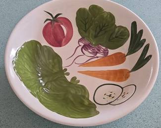 Iron Stone Hand Painted Vegetable Bowl