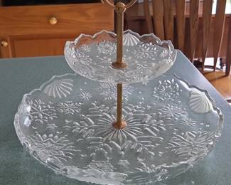 Mikasa Snowflake TwoTier Serving Platter