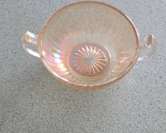 Pink Depression Glass Sugar Bowl second image