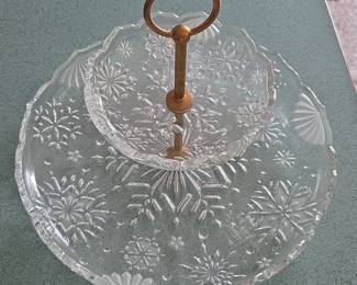 Mikasa Snowflake TwoTier Serving Platter second image
