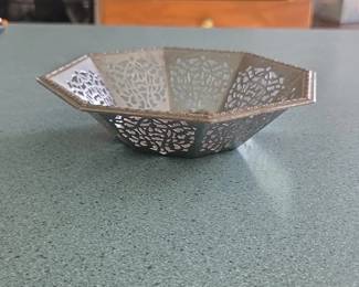 Octagonal Silver Plated Bowl second image