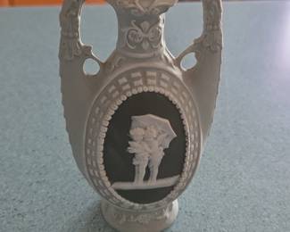 Wedgwood Style Jasperware Cameo Vase