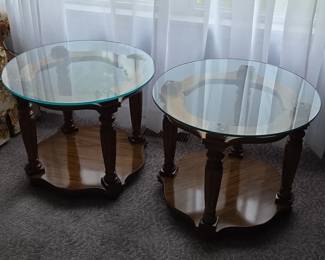 Ethan Allen Round Accent Tables