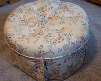 Floral Tufted Ottoman