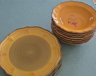 Bienvenue Yellow Floral Dinner Plates  Bowls second image
