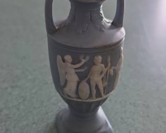 Miniature Blue Jasperware Vase  Occupied Japan