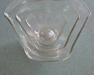 Set of Asymmetrical Glass Bowls