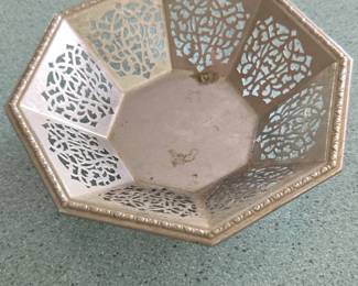 Octagonal Silver Plated Bowl