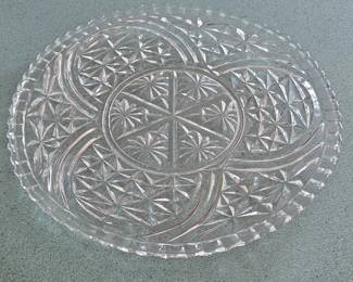 Anchor Hocking Stars and Bars Divided Serving Platter