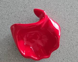 Red Ceramic Apple Trinket Dish second image
