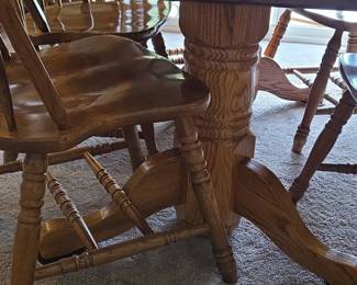 Richardson Brothers Oak Dining Table and Chairs second image