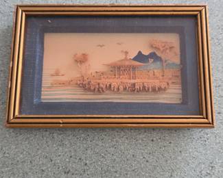 Vintage Cork Art Diorama