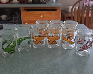 Welchs Dinosaur Jelly Jar Glasses Set
