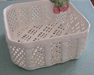 White Ceramic Fruit Basket