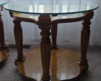Ethan Allen Round Accent Tables second image