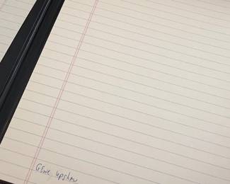 Gene Upshaw Autographed Notebook Page