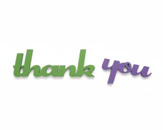 Wooden "Thank You" Sign
