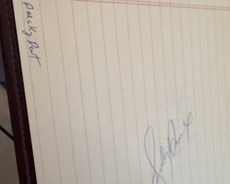 Signed Notebook Page with "Bucky Dent" and Autograph