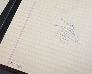Autograph Book with Signatures of A.J. Duhe and Unidentified Individual