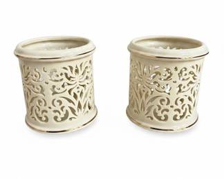Lenox "Golden Wreath" Candle Holders (Set of 2)