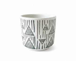 Black and White Tribal Geometric Ceramic Planter