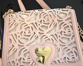 Betsey Johnson Rose Cut-Out Flap Crossbody Bag with Heart Charm