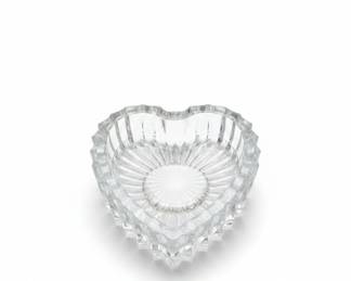 Heart-Shaped Crystal Ashtray